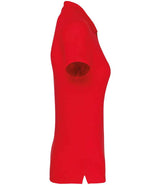 WK Designed to Work Ladies Anti-Bacterial Piqué Polo Shirt | Red thumbnail 3