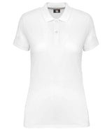 WK Designed to Work Ladies Anti-Bacterial Piqué Polo Shirt | White thumbnail 1