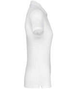 WK Designed to Work Ladies Anti-Bacterial Piqué Polo Shirt | White thumbnail 3