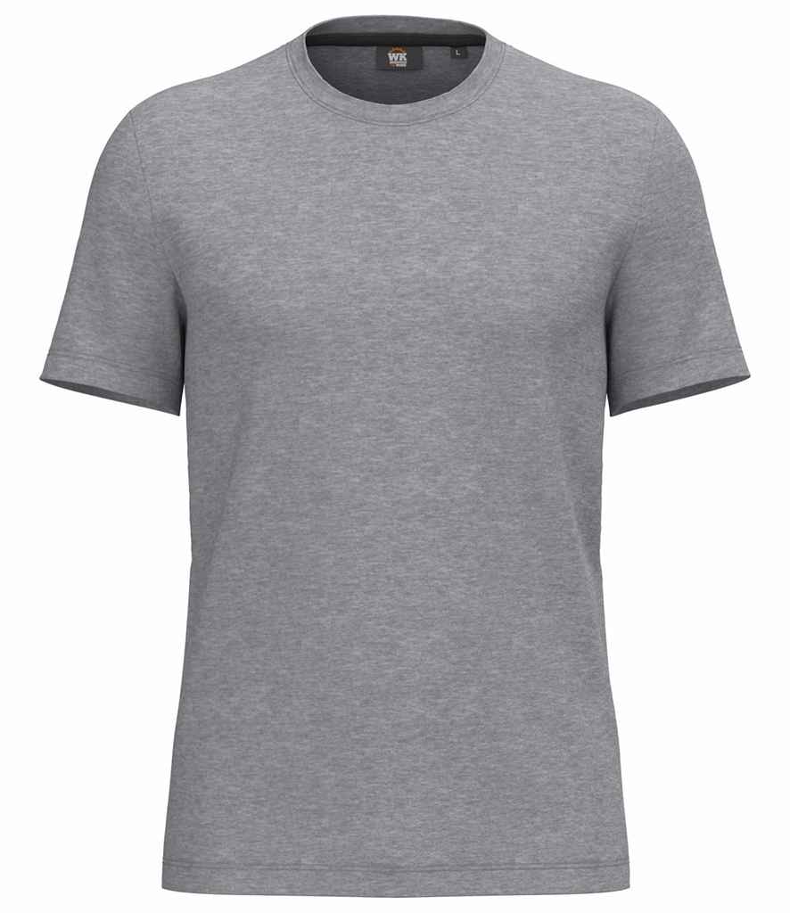 WK Designed to Work Anti-Bacterial Short Sleeve T-Shirt | Oxford Grey