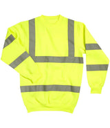Warrior Hi-Vis Sweatshirt | Fluorescent Yellow thumbnail 3