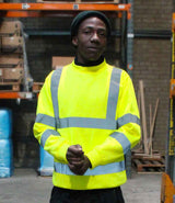 Warrior Hi-Vis Sweatshirt | Fluorescent Yellow thumbnail 1