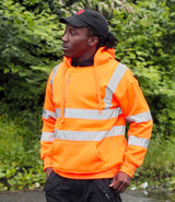 Warrior Hi-Vis Pull On Hoodie | Fluorescent Orange thumbnail 1
