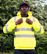 Warrior Hi-Vis Pull On Hoodie | Fluorescent Yellow thumbnail 1