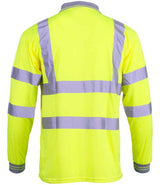 Warrior Hi-Vis Long Sleeve Polo Shirt | Yellow thumbnail 4