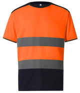 Yoko Hi-Vis Two Tone T-Shirt | Orange/Navy thumbnail 2