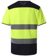 Yoko Hi-Vis Two Tone T-Shirt | Yellow/Navy thumbnail 2