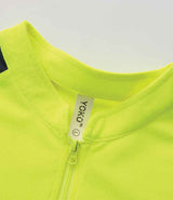 Yoko Mandarin Collar Zip Piqué Polo Shirt | Yellow thumbnail 3