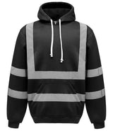 Yoko Hi-Vis Pull Over Hoodie | Black thumbnail 1