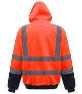 Yoko Hi-Vis Pull Over Hoodie | Orange/Navy thumbnail 4