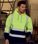 Yoko Hi-Vis Pull Over Hoodie | Yellow/Navy thumbnail 1