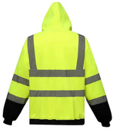 Yoko Hi-Vis Zip Hoodie | Yellow/Navy thumbnail 3