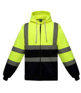 Yoko Hi-Vis Zip Hoodie | Yellow/Navy thumbnail 2