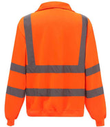 Yoko Hi-Vis Zip Neck Sweatshirt | Orange thumbnail 2
