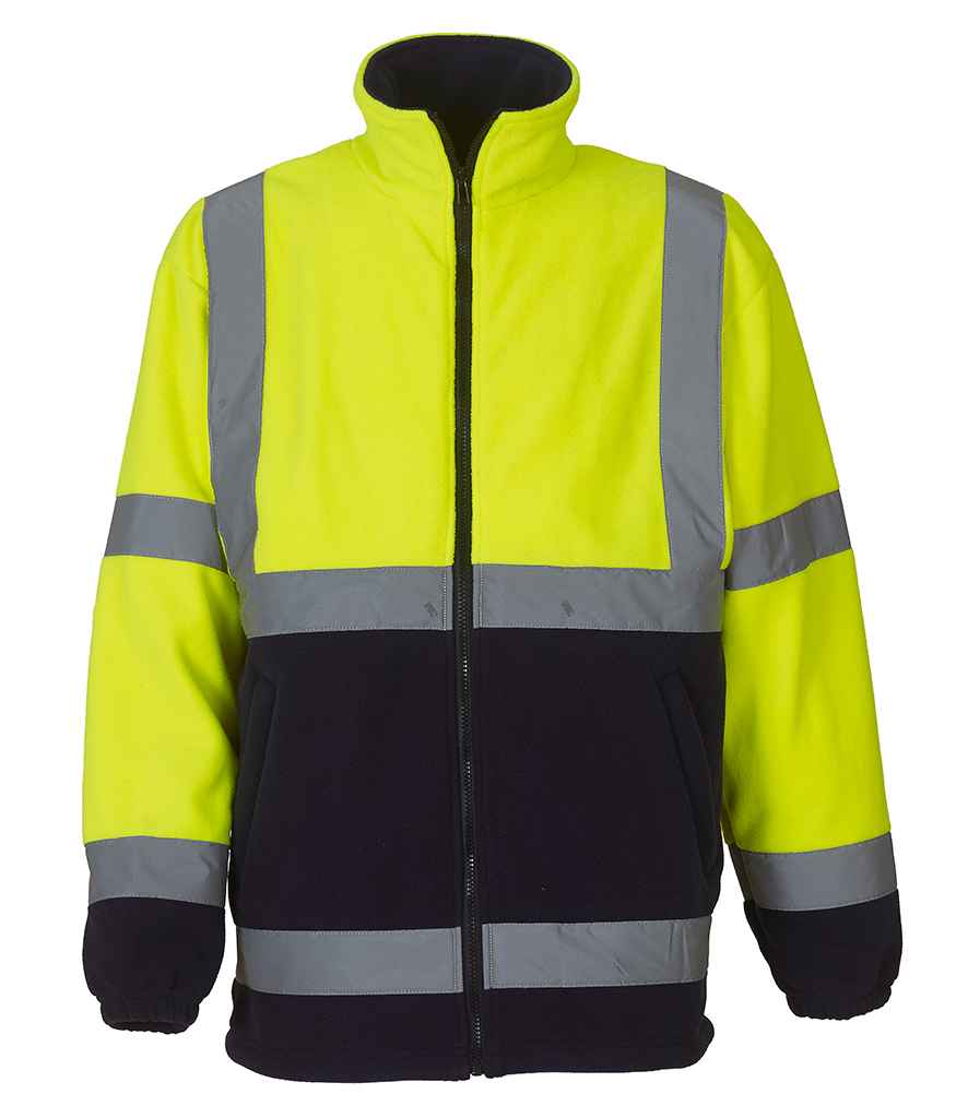 Yoko Hi-Vis Heavyweight Fleece Jacket | Yellow/Navy