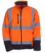 Yoko Hi-Vis Soft Shell Jacket | Orange/Navy thumbnail 1