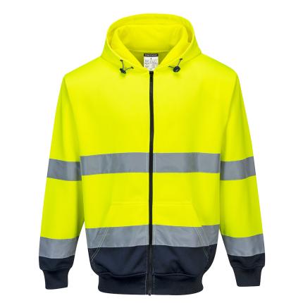 Portwest Hi-Vis Contrast Zipped Hoodie