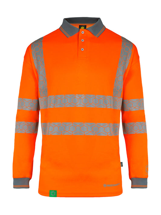 Beeswift Envirowear Recyclable Hi-Vis Long Sleeve Polo Shirt