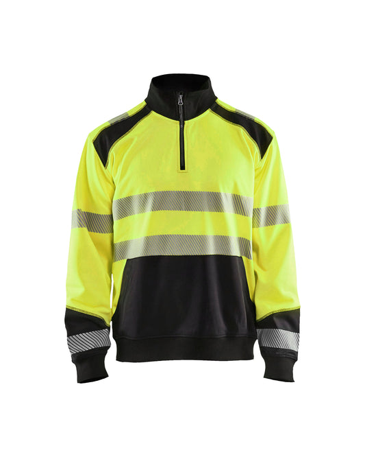 Blaklader 3556 Hi-Vis sweatshirt with half zip
