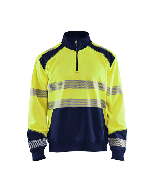 Blaklader 3556 Hi-Vis sweatshirt with half zip