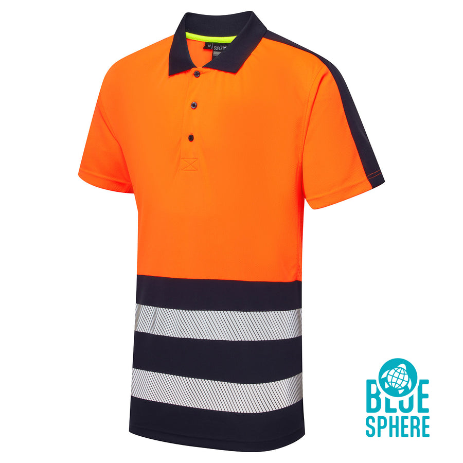 Essentials Hi-Vis Eco Coolair Orange Polo Shirt