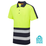 Essentials Hi-Vis Eco Coolair Yellow Polo Shirt thumbnail 1
