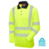 Essentials Hi-Vis Eco CoolMax Yellow Long Sleeve Polo thumbnail 1