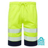 Essentials Hi-Vis Eco CottonCool Yellow Shorts thumbnail 1