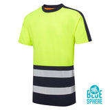 Essentials Hi Vis Eco CoolAir Yellow T-Shirt thumbnail 1