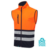 Essentials Hi Vis Eco Coolair Orange Softshell Gilet thumbnail 1