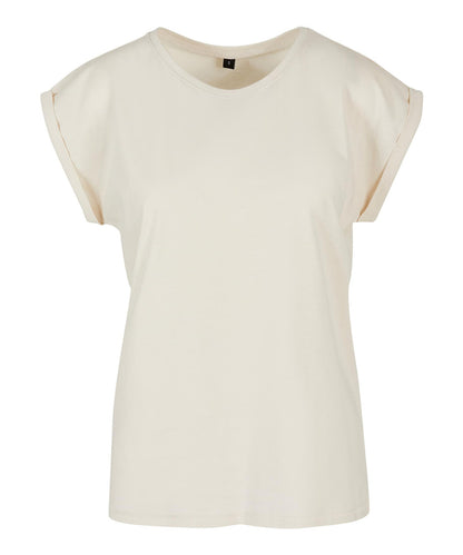 Build Your Brand Women's extended shoulder Tee