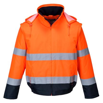 Portwest Hi-Vis 2-in-1 Contrast Essential Lite Bomber Jacket