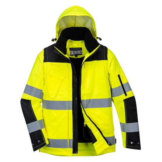 Portwest Hi-Vis 3-in-1 Contrast Winter Pro Jacket