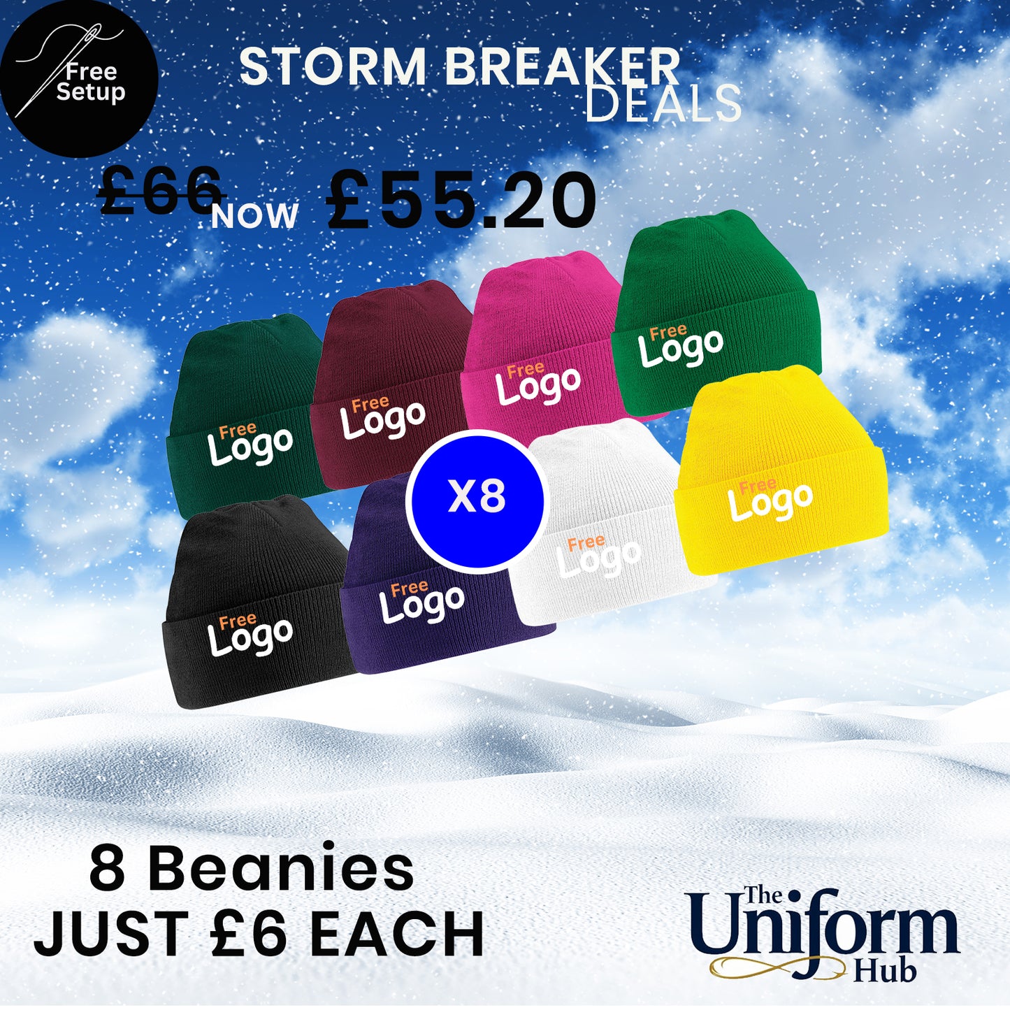 Storm Breaker Deal - 8x Best Selling Beanies