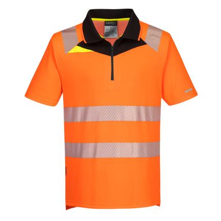 Portwest DX4 Hi-Vis Zip Polo Shirt S/S