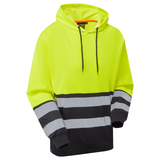 Essentials Hi-Vis Eco CottonCool Yellow/Navy Hoodie thumbnail 1
