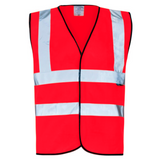 Supertouch Hi Vis Red Velcro Vest thumbnail 1