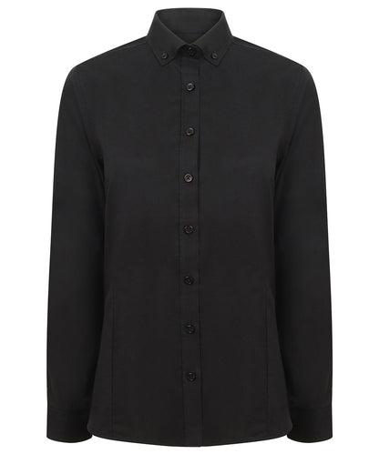 Henbury Women's Modern Long Sleeve Oxford Shirt