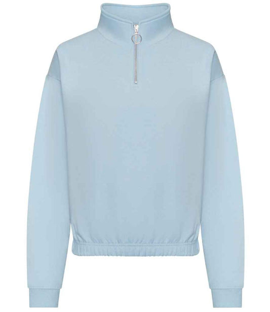 AWDis Ladies Cropped 1/4 Zip Sweatshirt
