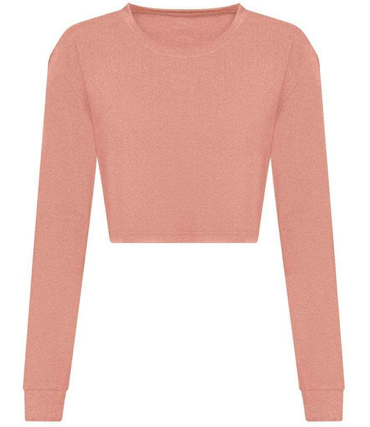 AWDis Ladies Long Sleeve Cropped T-Shirt