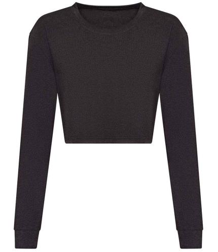 AWDis Ladies Long Sleeve Cropped T-Shirt