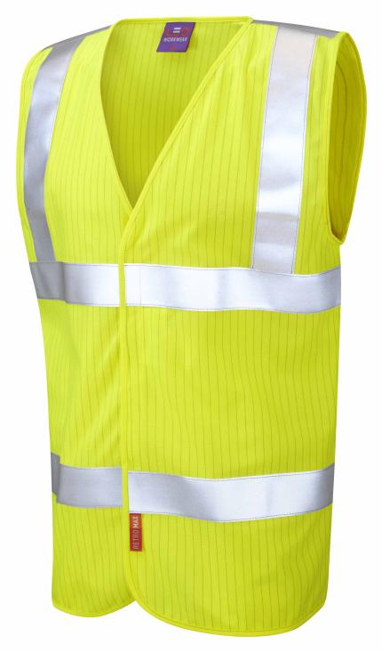 LEO CLIFTON ISO 20471 Cl 2 LFS Waistcoat (EN 14116/EN 1149)