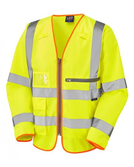 LEO HEDDON ISO 20471 Cl 3 Superior Sleeved Waistcoat with Tablet Pocket