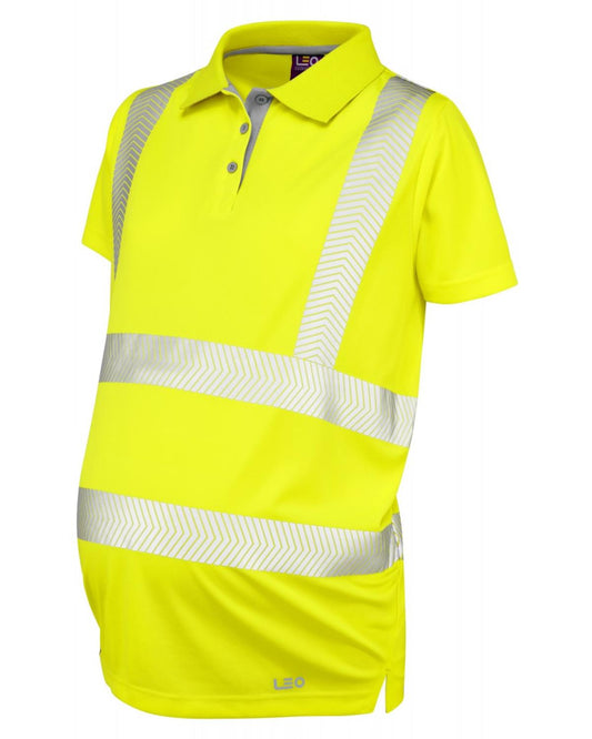LEO LOVACOTT ISO 20471 Cl 2 Coolviz Ultra Maternity Polo Shirt