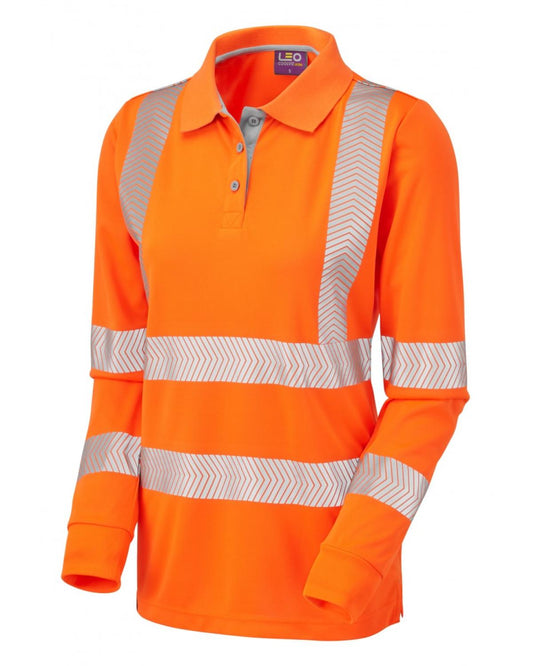 LEO POLLYFIELD ISO 20471 Cl 2 Coolviz Plus Women's Sleeved Polo Shirt