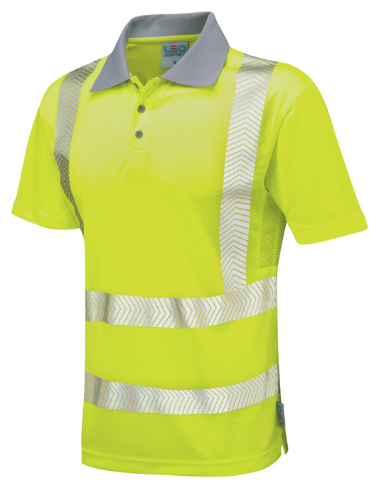 LEO WOOLACOMBE ISO 20471 Cl 2 Coolviz Plus Polo Shirt
