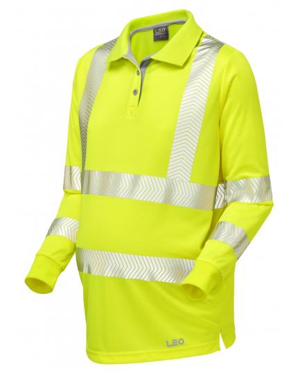 LEO YARNACOTT ISO 20471 Cl 2 Coolviz Ultra Maternity Long Sleeve Polo Shirt