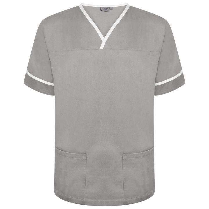 Contrast Trim Smart Scrub Top