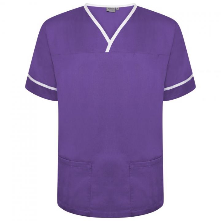 Contrast Trim Smart Scrub Top