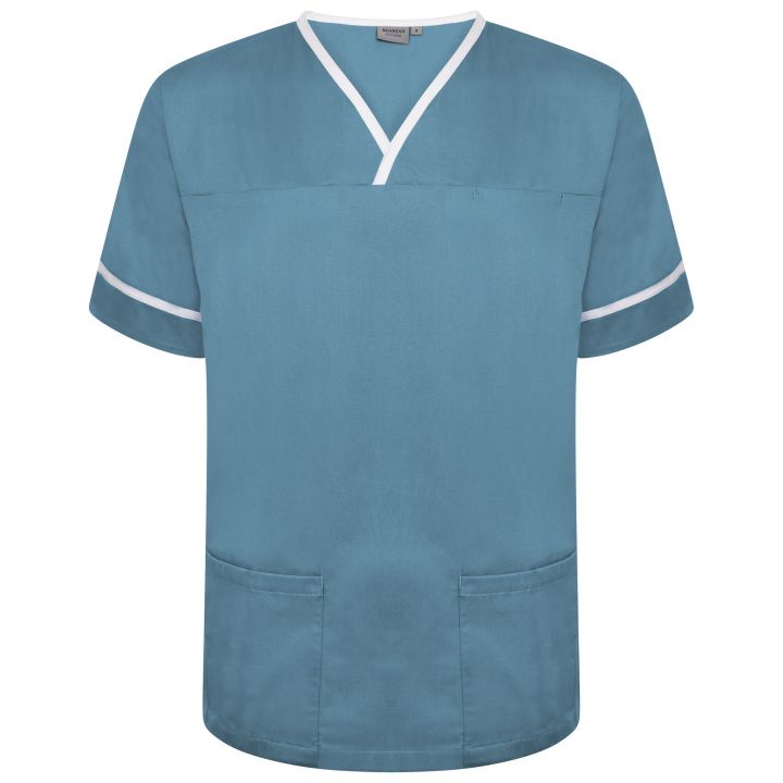 Contrast Trim Smart Scrub Top